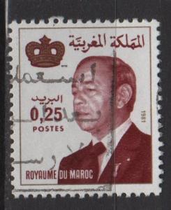 Morocco 1981 - Scott 509 used - 25c, King Hassan II