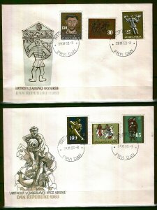 1059 - Yugoslavia 1963 - Art Through the Centuries - FDC