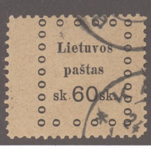 Lithuania, Scott #26, Used, perf all sides, LL corner