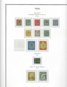 MALTA- PALO ALBUM 37 HINGELESS PAGES (1860-1970) -GIBBONS LAYOUT 