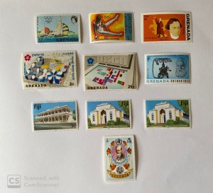 LOT OF 10 STAMPS, MNH , DIFFERENT COUNTRIES, & TOPICS