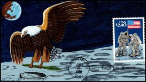 Scott 2419 $2.40 Priority Mail Diane Bruckman Hand Painted FDC 13 Of 50