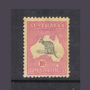 Australia 1917 Kangaroos 10s Sc 55 (toning back) MH