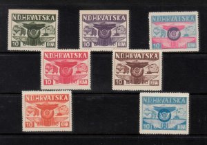 CROATIA / HRVATSKA 1949 TRAINS & RAILROAD - MNH SET