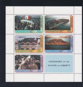 Penrhyn # 350-351, Statue of Liberty Centennial, Souvenir Sheets, NH, 1/2 Cat.