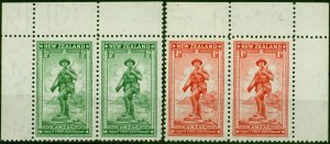 New Zealand 1936 Set of 2 SG591-592 V.F MNH Corner Pairs