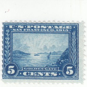 Scott #399 - 5c Blue - Golden Gate  - Mint Hinged -SCV - $70.00