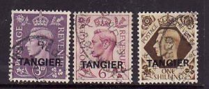 Great Britain Tangier-Sc#533,536,542-used KGVI values-1949-