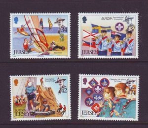 Jersey Sc 1248-1251  2007 Europa, Scouting,  stamp set mint NH