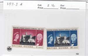 British Guiana 297-8 Churchill mint