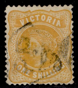 AUSTRALIA - Victoria EDVII SG425a, 1s yellow-orange, FINE USED.