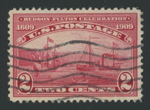 USA 372 - 2 cent Hudson Fulton - XF Used & Sound - dark carmine shade