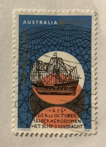 Australia 1966  Scott 423 used - 4c, ship,  Landing of Dirk Hartog on West Coast