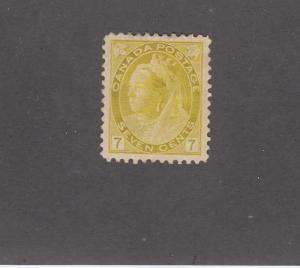 CANADA # 81 VF-MH 7cts NUMERAL ISSUE OLIVE YELLOW CAT VALUE $250