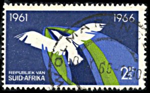 South Africa 311b, used, Bird, 5th Anniversary of the Republic