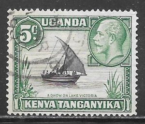 Kenya Uganda Tanganyika 47: 5c George V and Dhow, used, F-VF