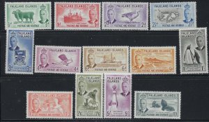 Falkland Is 107-19 MH 1952 missing high value (fe3639)