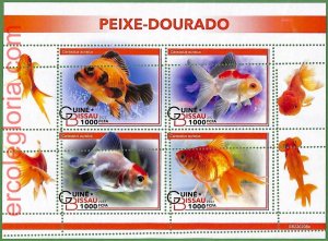 B1567 - GUINE-BISSAU - ERROR MISPERF Stamp Sheet - 2022 - Fishes, Marine Life-