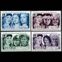 TUVALU 1992 - Scott# 594-7 Columbus Set of 4 NH