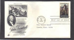 Art Craft 1361 6c John Trumbull FDC (Cachet-Typed/A) CV40697