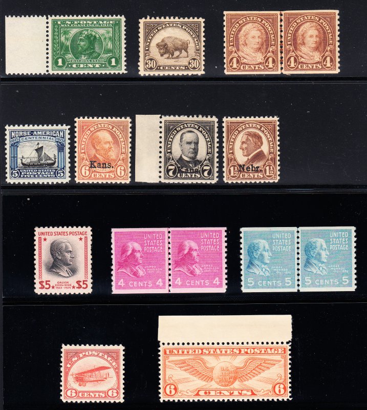 US 397/C19 Mixed up Mint-Mini Lot/ Hinged/Never Hinged