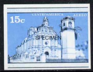 El Salvador 1971 Churches 15c imperf proof in blue & ...