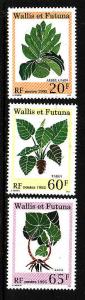 Wallis & Futuna-Sc#471-3-unused NH set-Local Plants-1995-