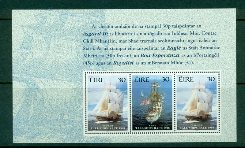 Ireland - Sc# 1142c. 1998 Tall Ships Booklet Pane. MNH $5.50