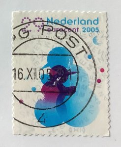 Netherlands 2005 Scott 1211f used - 0.29€,  December stamp,  Snowman