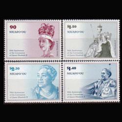 TONGA-NIUAFOU 2003 - Scott# 250-3 Coronation Set of 4 NH