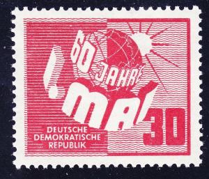 Germany DDR 53 Mint OG 1950 Globe and Sun 60th Anniversary of Labor Day VF