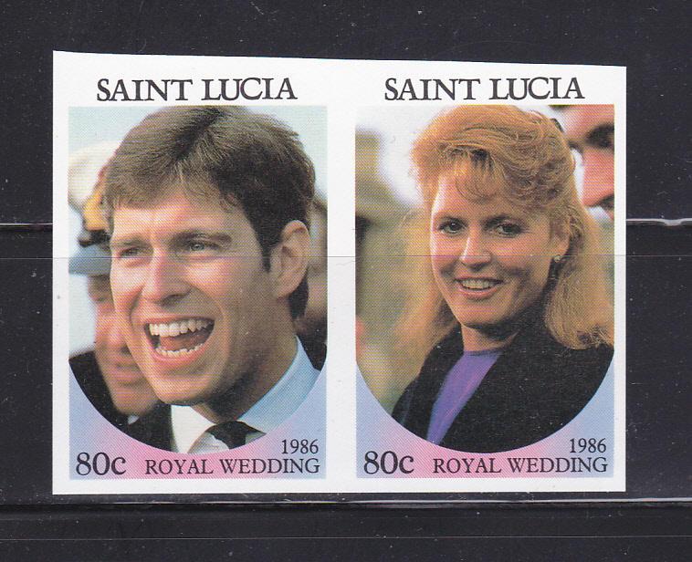 St Lucia 839 Imperf MNH Prince Andrew Wedding (B)