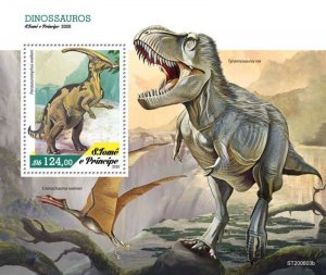 St Thomas - 2020 Parasaurolophus Dinosaur - Stamp Souvenir Sheet - ST200603b