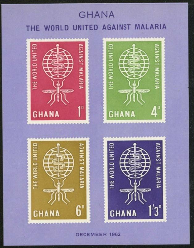 GHANA Sc#81a//191a 1960-64 Five Souvenir Sheets Mint NH