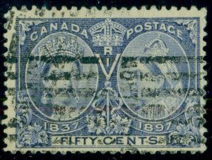 CANADA #60, 50¢ Jubilee, used w/roller cancel, VF, Scott $190.00