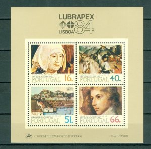 Portugal. 1984 Souvenir Sheet. Luberpex 84 Art,Paintings. Mnh. Sc# 1602a-1605a