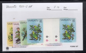 Vanuatu 300-3 Birds gutter pairs mnh