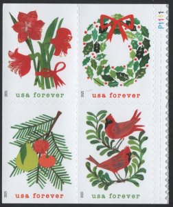 SC#6033-6036 (Forever) Holiday Cheer Block of Four (2025) SA