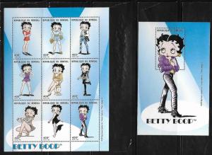 Senegal 1418-21 Betty Boop  Mint NH