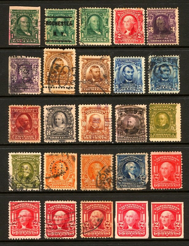 #300-#320 1902-1906 Assorted Regular Issue, Imperfs, Mint & Used