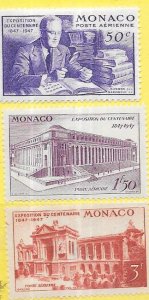 Monaco #C16-C18   FDR Stamp Collecting   (MLH) CV $2.35