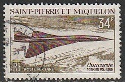 1969 St. Pierre and Miquelon - Sc C40 - used VF - 1 single - Concorde
