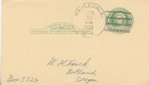 United States York Mapledale 1939 4c-bar  1910-1939  Postal Card  Philatelic.