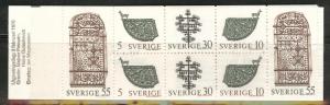 SWEDEN Stamp Booklet Scott 850a CV$2.50 disturbed gum