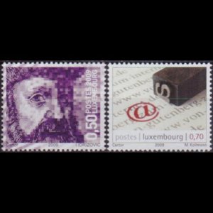 LUXEMBOURG 2009 - Scott# 1282-3 Presses Inventor Set of 2 NH