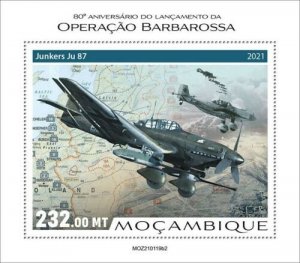 Mozambique 2021 MNH Military Stamps WWII WW2 Operation Barbarossa 1v S/S II 
