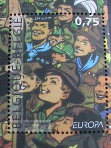 BELGIUM STAMP-CENTENARY OF WORLD SCOUT DAY-MNH S/S SHEET    VERY FINE