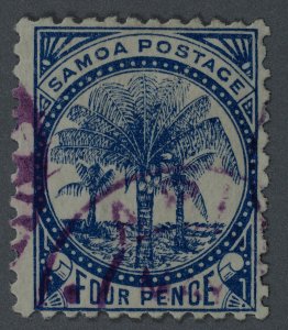 Samoa #16 Used VG Purple Place Cancel Good Blue Color HRM