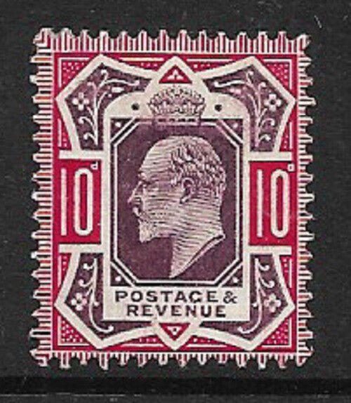 Sg 255 Spec M43(4) 10d Slate Purple & Deep Glossy Carmine De La Rue MOUNTED MINT