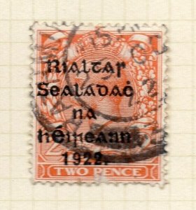 Ireland 1922 GV  Early Issue Fine Used 2d. 1922 Optd NW-185965